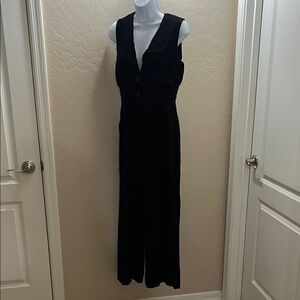 Elegant Black Crepe Jumpsuit by Zelda